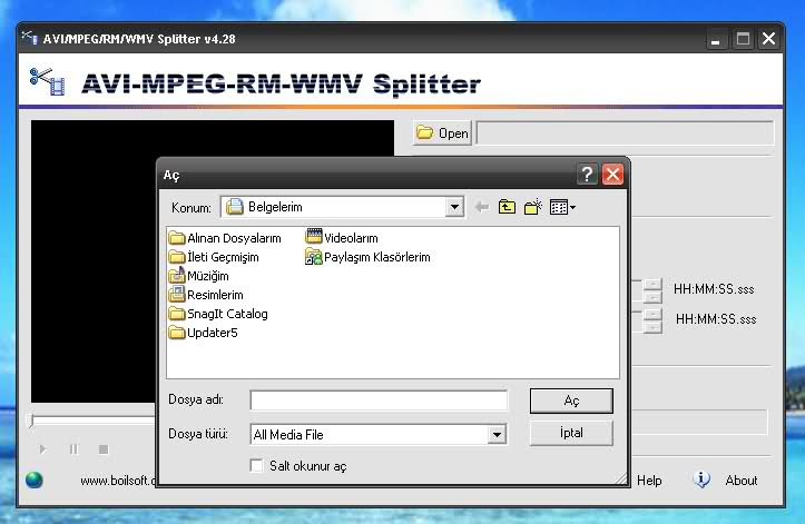 AVI MPEG RM WMV Splitter v428 (Resimli Anlatım)