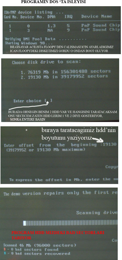 HDD BAD SECTOR(hdd problemleri ve çözümü) RESİMLİ ANLATIM (HDD Regeneration)