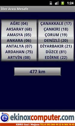 İller Arası Mesafe