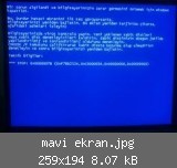 Bilgisayar açılırken mavi ekran çıkması