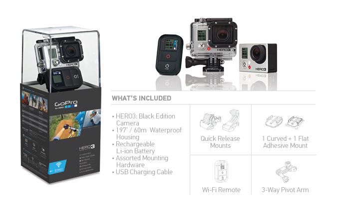 GoPro Kamera Hero3 Black Edition 5GPR/CHDHX-301 Ve Özellikleri