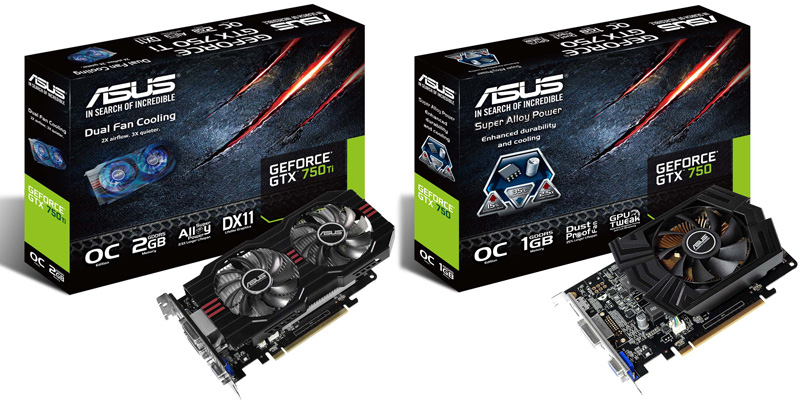 ASUS’tan GTX 750 Ti ve GTX 750 ekran kartları