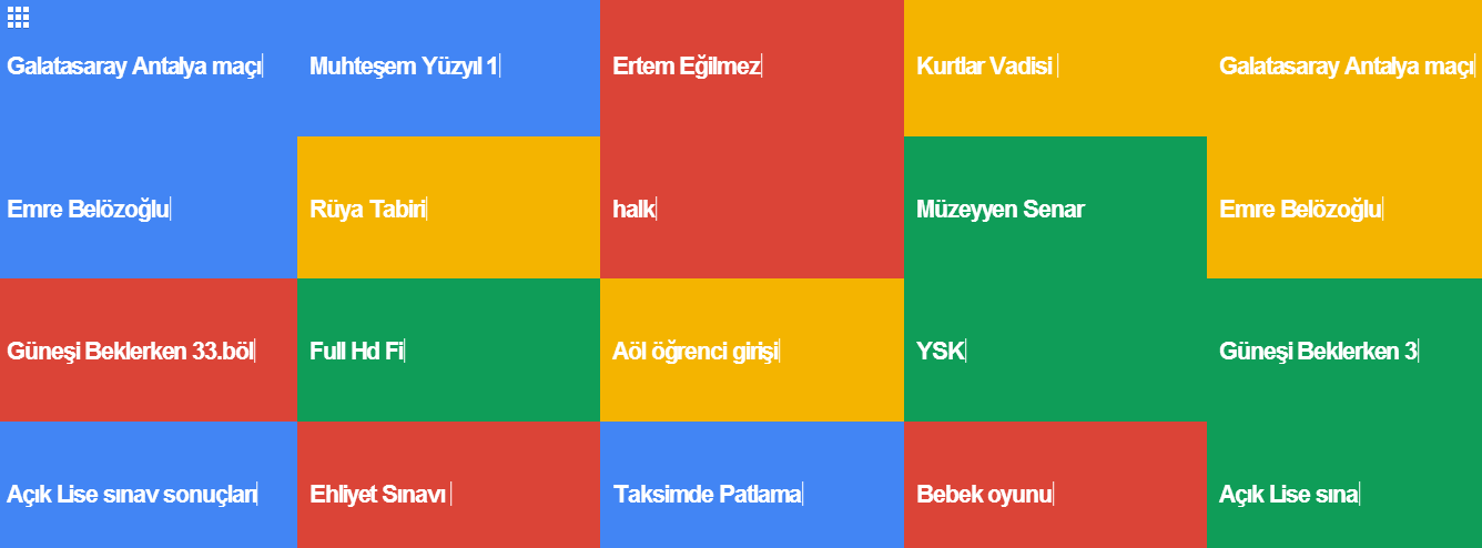 Türkiye’de google’da en popüler aramaları canlı görmek