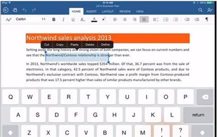 iPad’lerde Microsoft Office Desteği