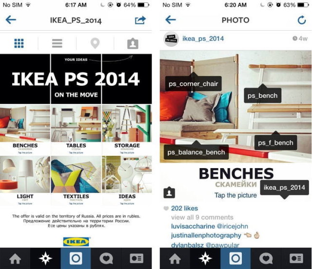 Ikea, Instagram’ın içine internet sitesi kurdu