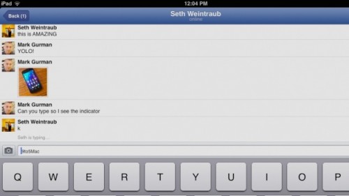 Facebook Messenger iPadde!
